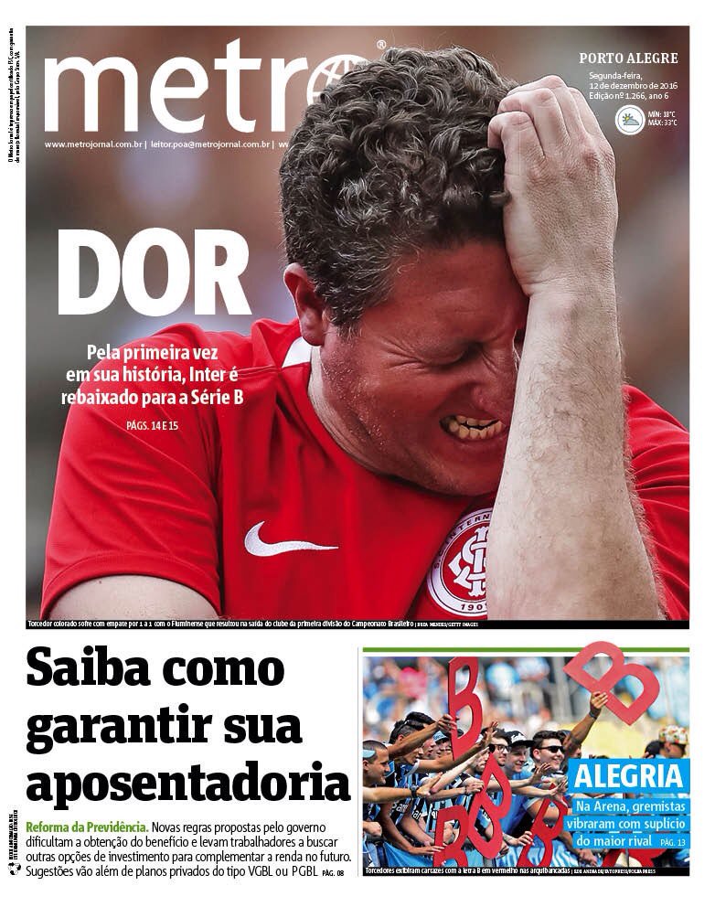 O primeiro (e único) rebaixamento do Inter
