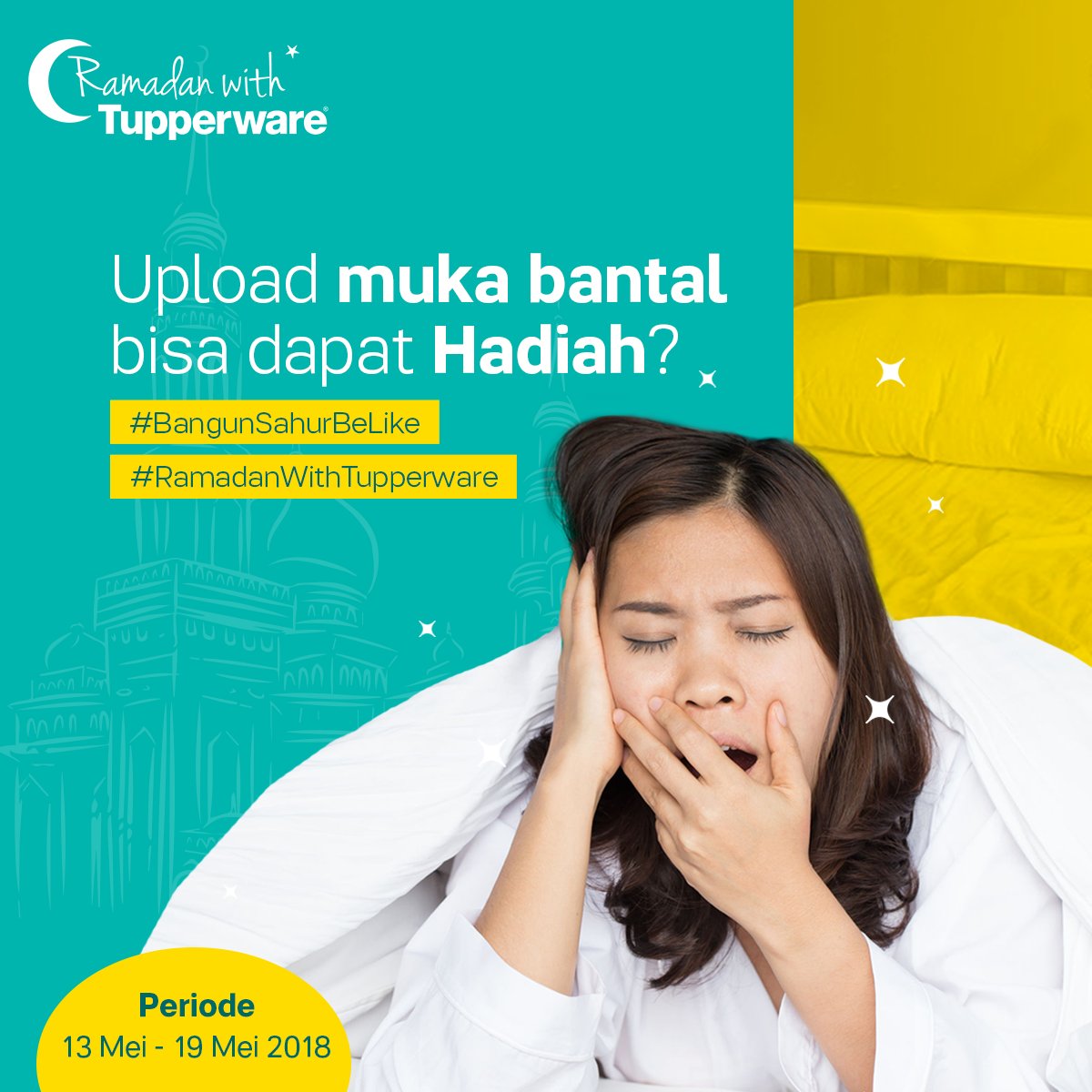 Yuk posting muka bantal kamu di kompetisi #BangunSahurBeLike. Akan ada pemenang di setiap harinya lho. Info Lengkapnya ada di sini bit.ly/BangunSahurSK  
#RamadanWithTupperware