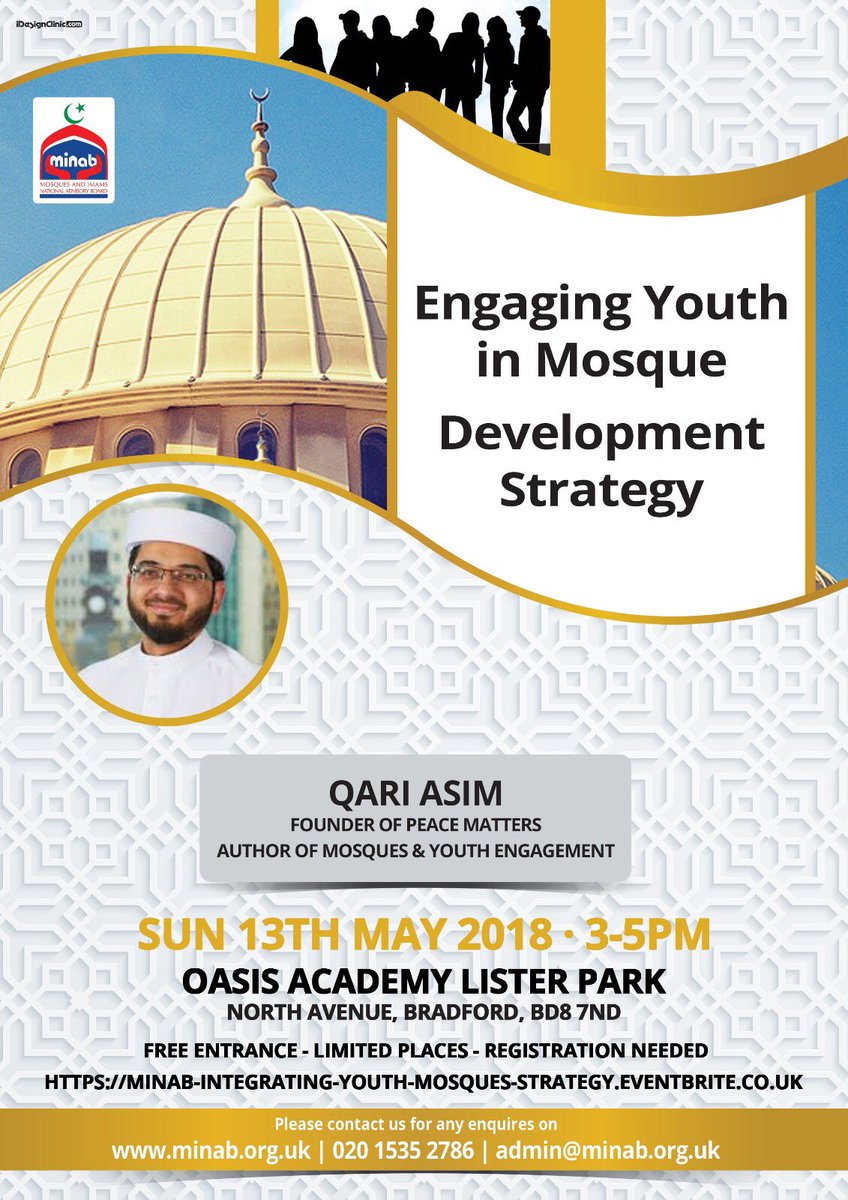 QariAsim's tweet image. #YouthEngagement and #IntegrationStrategy workshops at @OasisListerPark in #Bradford this afternoon, starting at 3pm. @MINAB_UK @PeaceMatters786