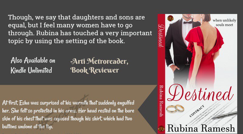 rubina_ramesh's tweet photo. #Review by Arti Metroreader: The characters are strong and very well developed. #romance #kindle #KDP #bestsellerlist #novle #indie @metro_reader https://t.co/A9sXnbDx0L https://t.co/EILvh7zTSG