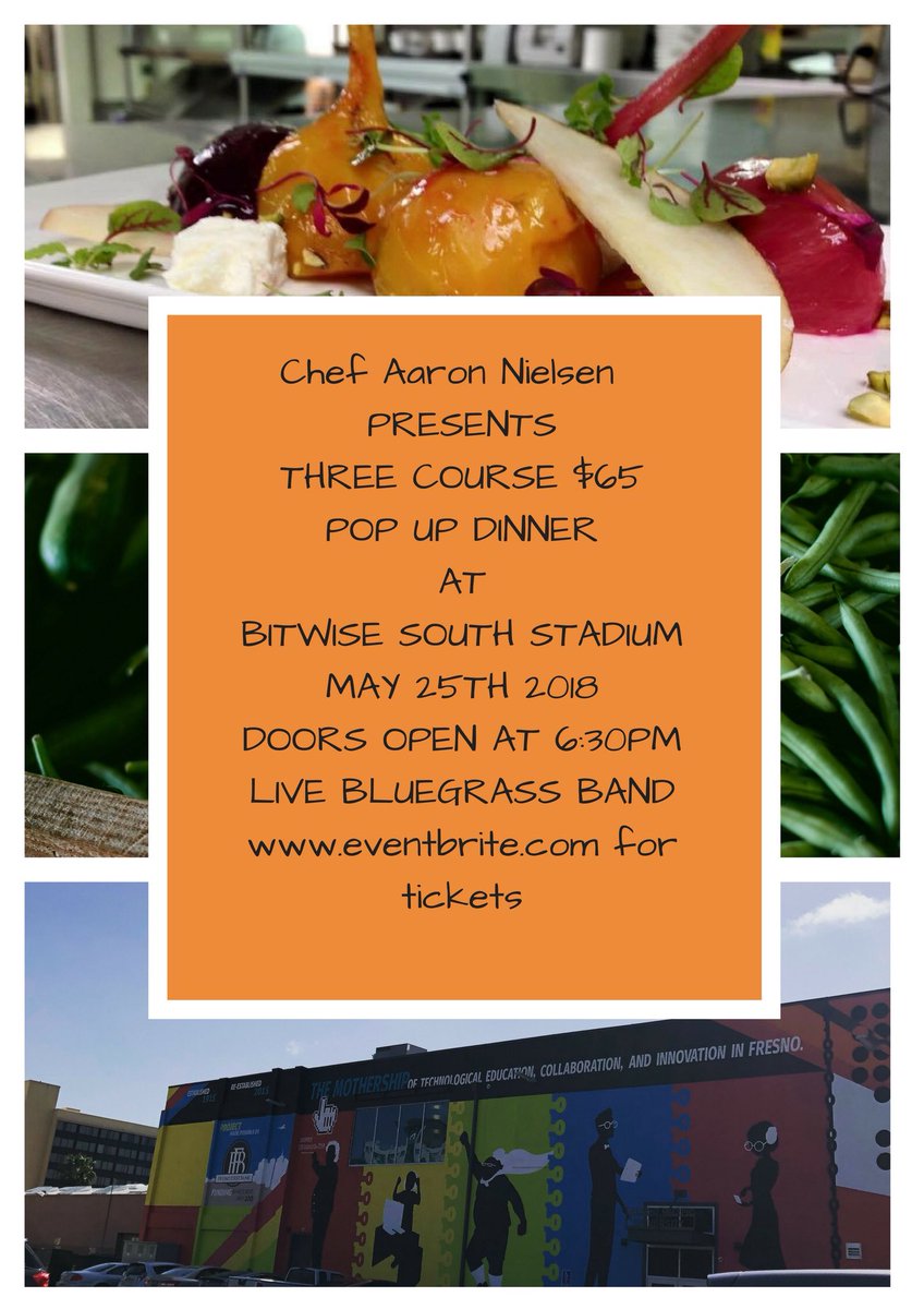 SouthernHospi15's tweet photo. Join Southern Hospitality Company May 25th @BitwiseFresno for a night of fabulous food and entertainment. Get your tickets @eventbrite only 22 seats left #Fresno #Clovis #fresnofoodie #fresnofood #specialevents #fresnocatering #cheflife #chef #cloviscatering #popuprestaurant https://t.co/QSe8QGwSdG