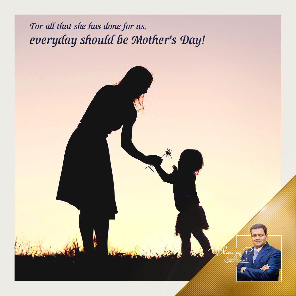 DhanrajNathwani's tweet photo. The word ‘Thank you’ does not do justice to the sacrifices you have made for our upbringing and care. Today is just a reminder of how blessed an individual is to have the shelter of a mother in life. 
Happy Mothers’ Day! 
#happymothersday #nexttogod https://t.co/ay58sQAWEA