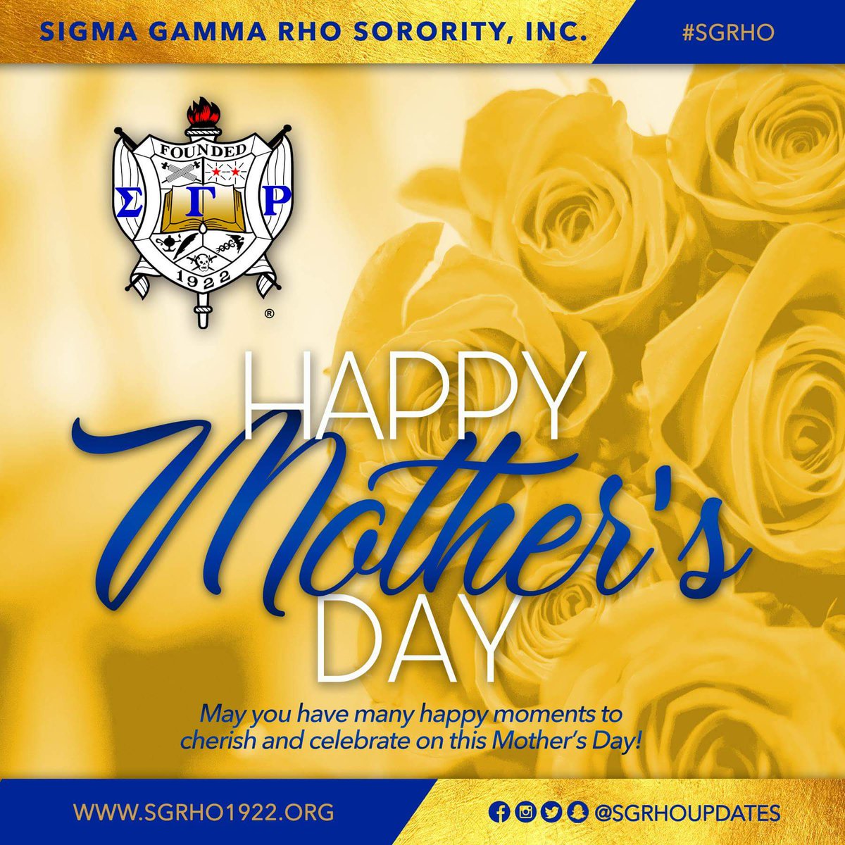 Happy #MothersDay "Life doesn't come with a manual, it comes with a mother." --Unknown
May you have many happy moments to cherish and celebrate on your special day. #SGRho #SigmaGammaRho
