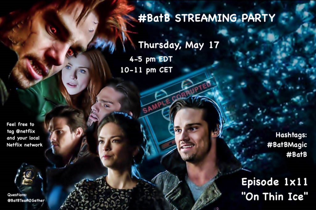 Today there is the #BatB Streaming Party 😊 It talks about episode 1x11 👉 "On Thin Ice"! 😊💖 Enjoy it 😊💖