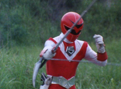 光戦隊マスクマン」レッドマスク・タケル。5人の中で一番高いオーラ