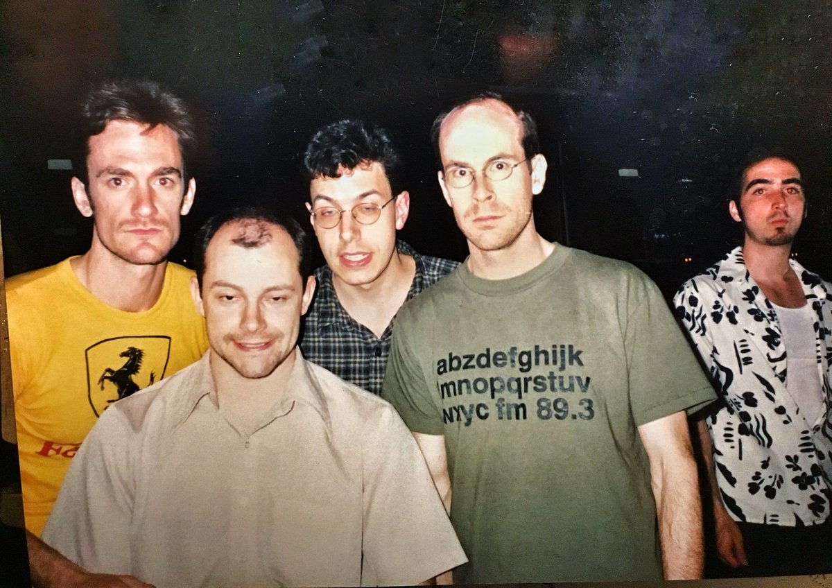 Looking though old photos...here’s “Naked Babies” improv troupe...as babies. 👶🏻 
(“Big Stinkin Improv Fest” 1999 -Austin, TX.) 
<a href="/robcorddry/">rob corddry</a> <a href="/sethismorris/">Seth Morris</a> <a href="/thebrianhuskey/">BRIAN HUSKEY</a> @JohnRossBowie #UCB