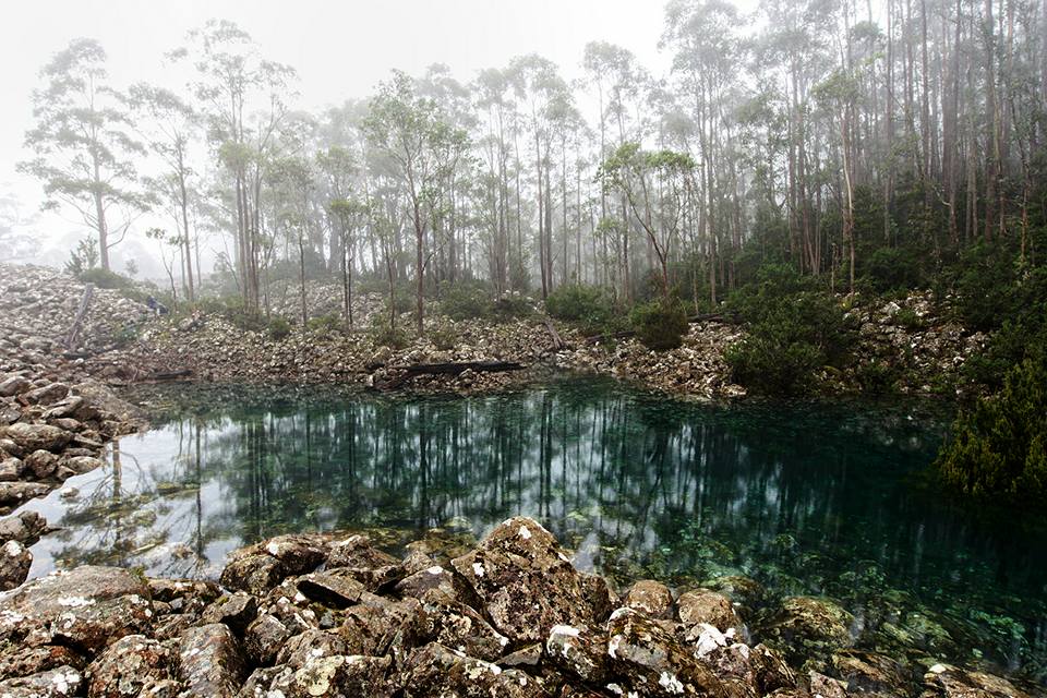 today_tasmania's tweet photo. The fabled Disappearing Tarn on kunanyi/Mt Wellington is back!!! Rarely seen photos after all the rain in Hobart this week. This bright aqua coloured mountain lake is located on the Milles Track towards Wellington Falls from The Springs #Tasmania pics: https://t.co/EKgbZtVowY https://t.co/NHmYtSOhOY