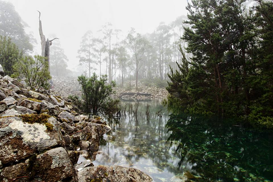 today_tasmania's tweet photo. The fabled Disappearing Tarn on kunanyi/Mt Wellington is back!!! Rarely seen photos after all the rain in Hobart this week. This bright aqua coloured mountain lake is located on the Milles Track towards Wellington Falls from The Springs #Tasmania pics: https://t.co/EKgbZtVowY https://t.co/NHmYtSOhOY