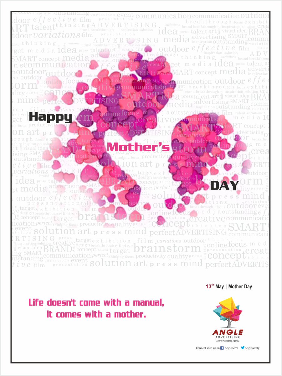 AngleAdvt's tweet photo. Life doesn't come with a manual..It comes with a mother!!!
#MothersDay

#mother #strongestwomen #happymothersday #happiness #angleadvt #angleadvertisingpune #pune #mumbai #adagency #agency #360marketing #technicalystrong #Digitallygrowing #videoproduction #digitalmarketing https://t.co/wpPOXf95ks