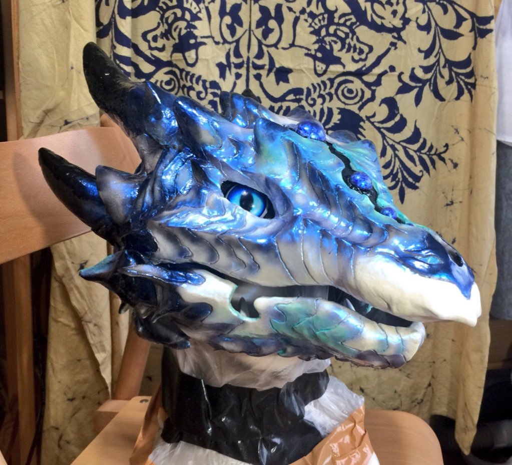 lutamesta's tweet photo. 甲殻ばきばきドラゴンちゃんヘッド(ようやく)できましたー！！！
15:30ごろデザフェス会場着く予定で、行くとこ行ったら出しますね〜よろしくです！ https://t.co/Cxz5hMmxuo