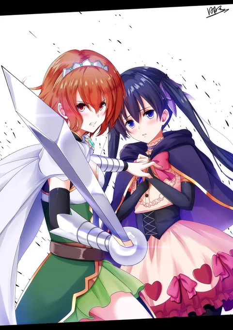 >ナイトらしく綾ちゃんを守る陽子ちゃん(きららファンタジア衣装)をお願いします! 