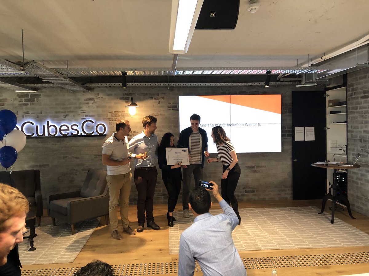 australia_tsn's tweet photo. Congratulations team True Cow!!! Winners of the #gudhackathon Thanks to GUD and all participants! ⭐️ ⭐️ ⭐️ ⭐️ ⭐️ #auto #tech #startupvic https://t.co/l8ix2j7fRN