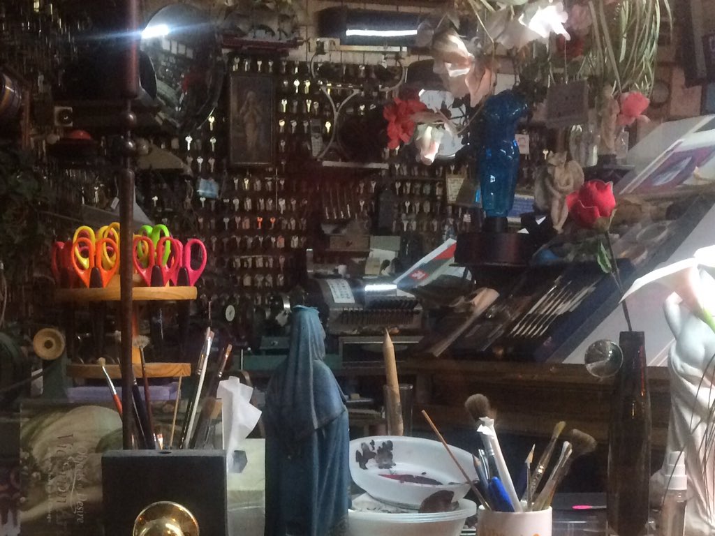 The curiosities in the window display of this locksmith's shop (on Wellington and Ashland in Chicago) have fascinated me since I was kid.