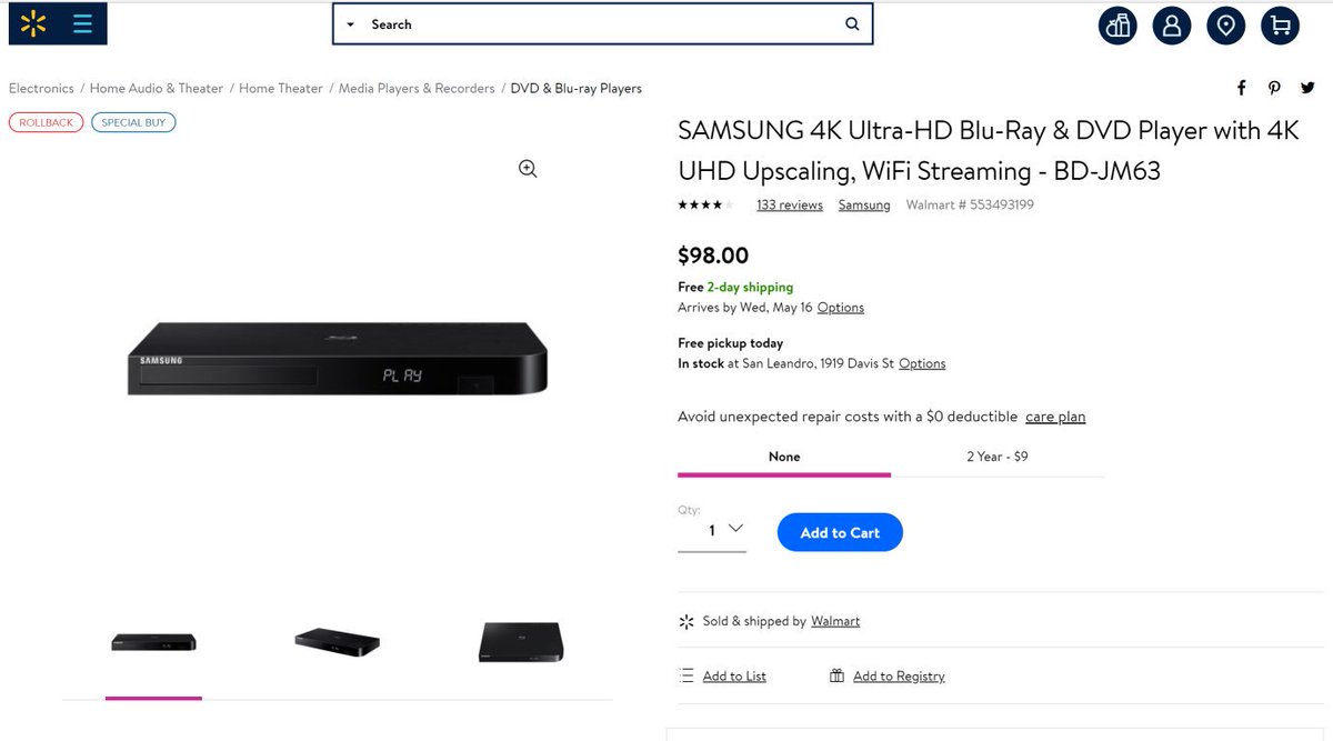 Ultra Hd Blu Ray It S Very Unlikely That This Jm63 Is An Actual Ultra Hd Blu Ray Player Walmart It May Upscale Blu Ray Discs To 4k But Will Not Play Uhd