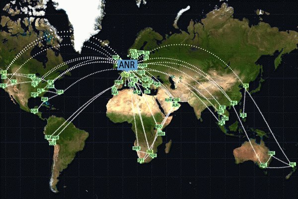 SonOfSA's tweet photo. New destination on my #JetLovers flight map: ANR (Antwerp, Belgium) https://t.co/AF3q4rqkSw https://t.co/u475zutiaK