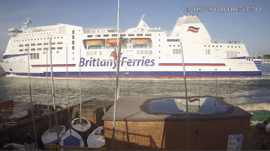 walkingmanabz's tweet photo. @CultsAcademy #CANormandy18 Setting sail as seen from Portsmouth harbour webcam. Bon voyage! https://t.co/5C3PJ3qK5V