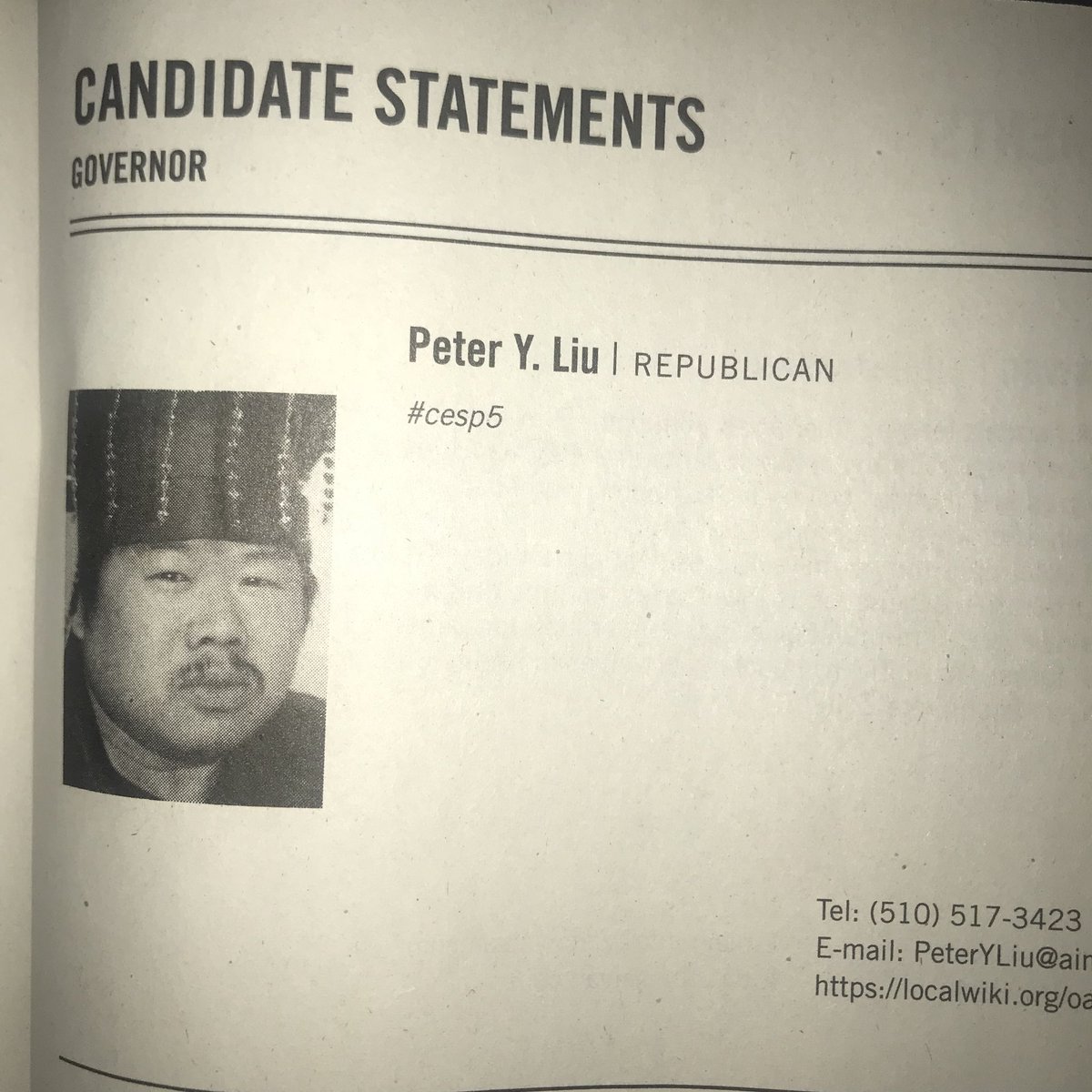 hermit_hwarang's tweet photo. 3. Peter Y. Liu
“#cesp5”
#isthishowyouinternet https://t.co/Jht6aKaKhk