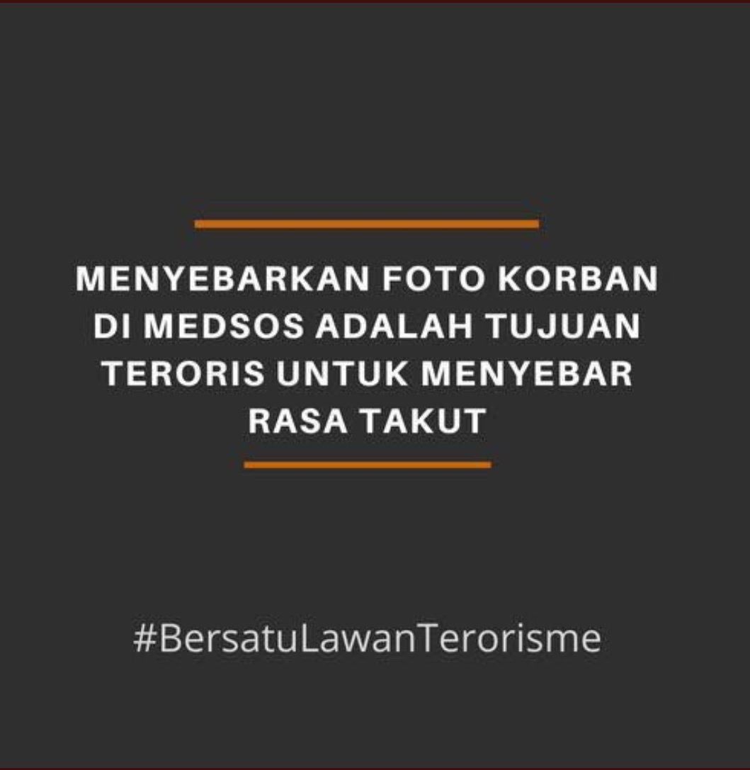 Teroris berulah lagi di Surabaya. Jangan pernah memberi angin apalagi bersimpati pada teroris. Rapatkan barisan #BersatuLawanTerorisme