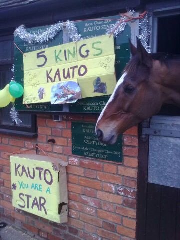 KingKautoV's tweet photo. Kauto’s Sunday Best...I love this picture, it says everything about the legends achievements &amp; the brilliant people @PFNicholls Ditcheat...Just the five...Neigh! https://t.co/Gqgi8ND4B5
