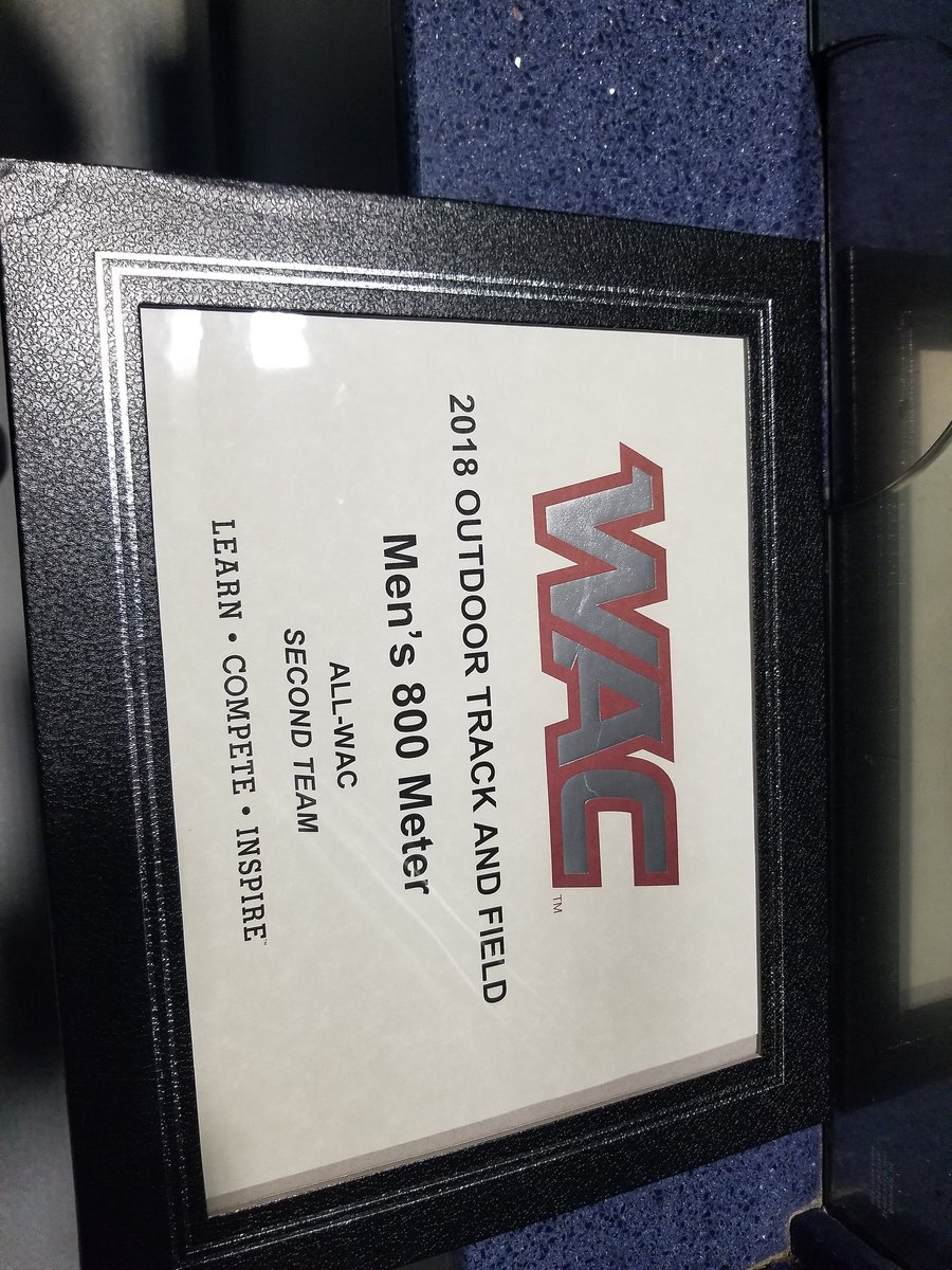ThomasEAlvarez's tweet photo. 2nd team all WAC conference in the 800m and a Bronze medal in the 4x400 with a split of 49.11 as freshman. https://t.co/9HWUofAwAB