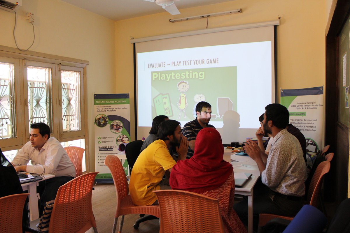 Sadia_Bashir1's tweet photo. last month we organised a "Make your first game" workshop at @PixelArtGA We saw some great game ideas coming out of the roll and move games especially from the youngest of our participants who impressed us all. #collaborativelearningexpereince #learngamedev #GameDev #ForbesU30 https://t.co/rhPForGNnW