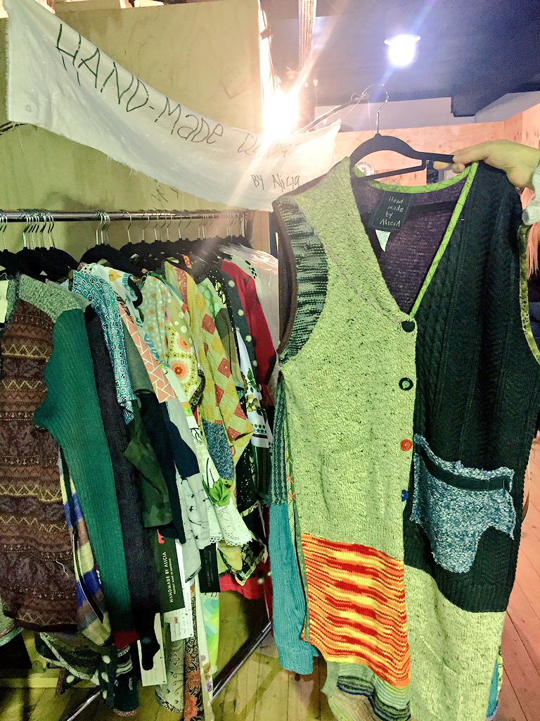 Laujmcm's tweet photo. Out for a Mother's Day stroll to find #slowfashion has hit the home town! Cute upcycled knits by Alicia with her makers den at the back of the store #handmade #labelgoals https://t.co/qOY280qqz5