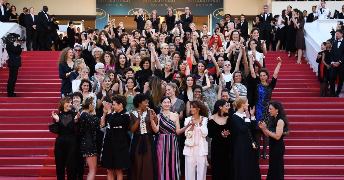 TheDaisyDeer's tweet photo. #The82 women representing the 82 female directors who have competed for the Palme d'Or at @Festival_Cannes since 1946, compard to the near 1,700 male directors. I cannot express what this means to me as a young female filmmaker, but I don't have to. The image says it all. https://t.co/GQKPARulh4