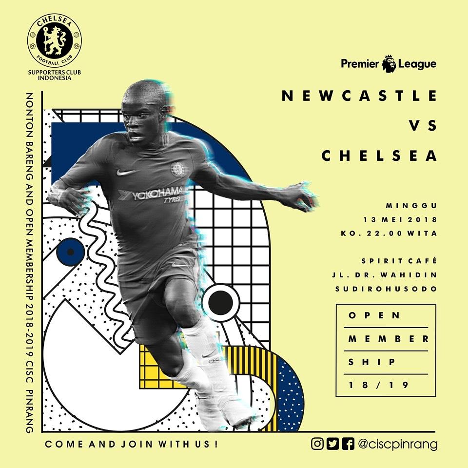 CISCpinrang's tweet image. @infopinrang NONTON BARENG AND OPEN MEMBERSIP 2018 - 2019 CISC PINRANG
 
NEWCASTLE vs CHELSEA
Minggu 13 mei 2018 KO pkl.22.00 wita #spiritcafe jln.Dr.Wahidin Sudirohusodo 

@chelseaindo @CISCSINDOTim @KotaPinrang #ciscpinrang #ciscwijannalasinrang