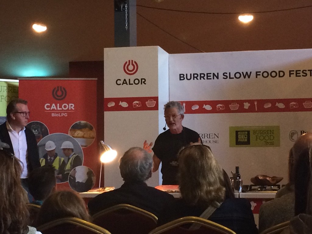 At the <a href="/slowfoodclare/">Slow Food Clare</a> festival today @Kevinthornton5 demo #salmon #Burren #Burrenfoodtrail