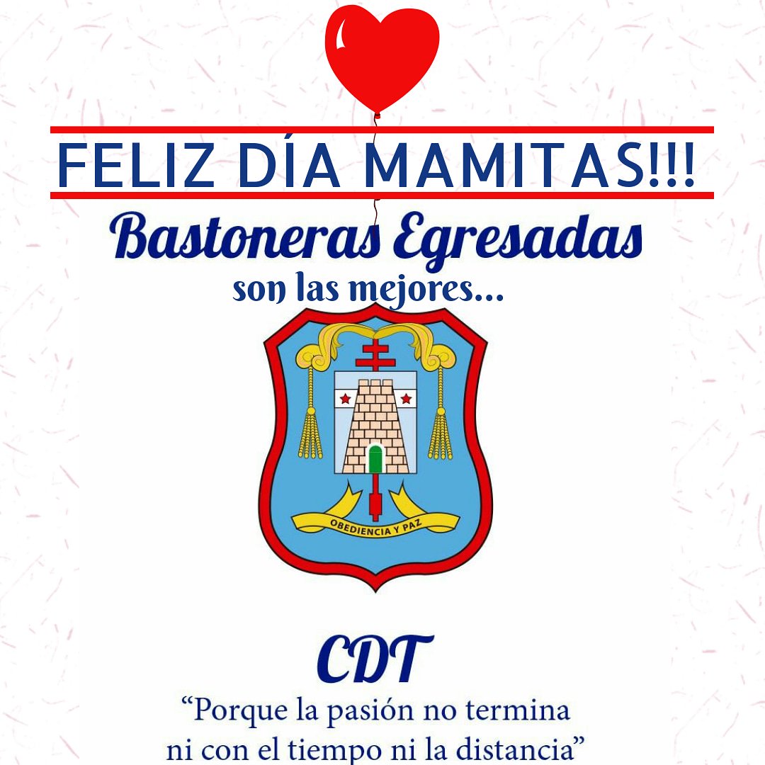 BastonerasC's tweet photo. FELIZ DÍA MAMITAS
Ser mamita es llorar callada los dolores de la vida y sonreír en apenas un segundo, tropezar, caer y volver a caminar. #bastoneras 
#mamás24siete #egresadas #cardenal #cdt https://t.co/WgiUtwLBfH