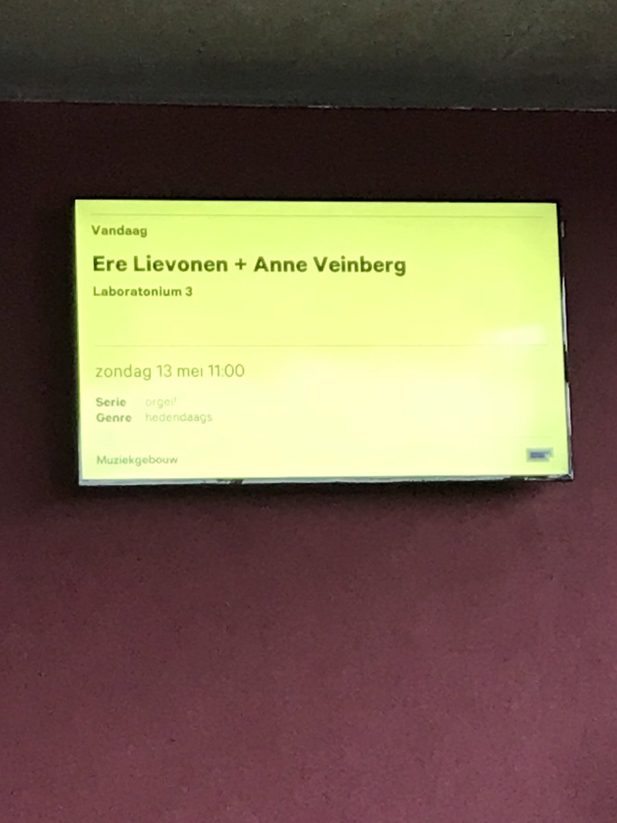 anneveinberg's tweet photo. #offzz is sound checked and ready to go for the 11am @HuygensFokker concert at @muziekgebouw!
@0felipeignaci0 https://t.co/FH6wIxnVtN