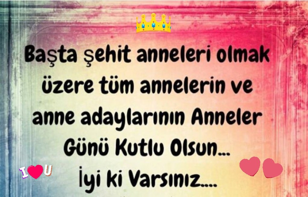 Anneler Gününüz Kutlu olsun .