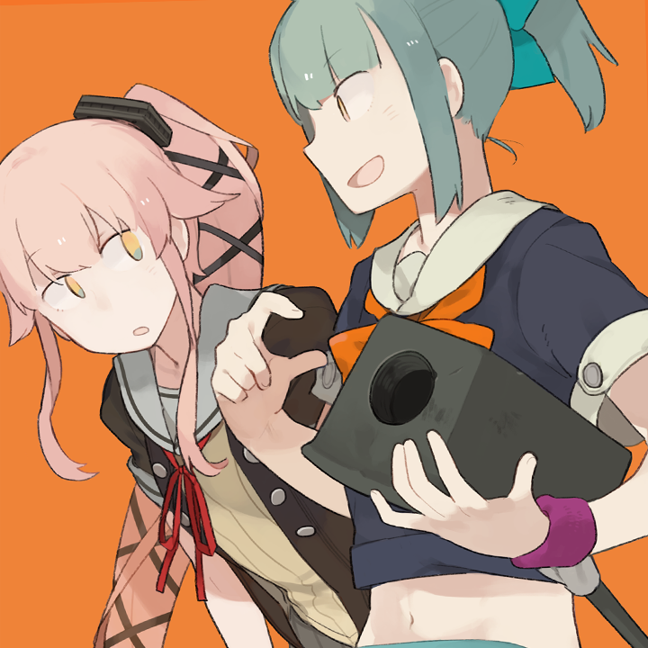 由良(艦これ) ,夕張(艦これ) 「お題箱より。由良と夕張です。 」|グライダーのイラスト