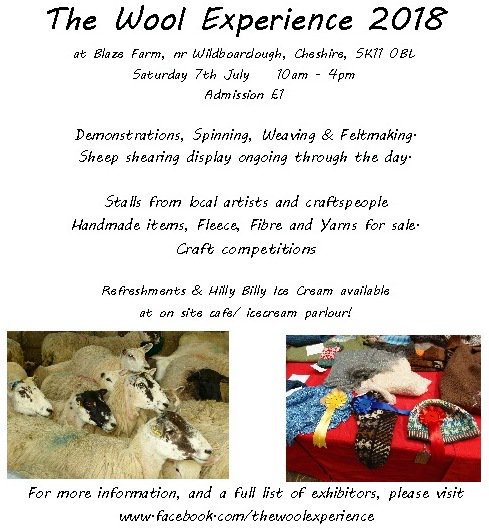 MurmuringWheel's tweet photo. The Wool Experience 2018. Only a few weeks away on 7th July. Wool and icecream in Cheshire! Sheep shearing and craft competitions too. Feel free to RT. #wool #britishwool #thewoolexperience #fleece #spinning https://t.co/mFpB7UdZI4