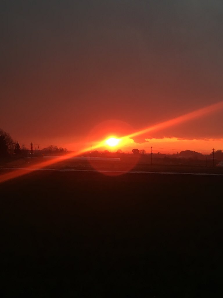 二度と撮れない写真を貼れ
タグは敢えて付けずに…
この日は夕立。
出掛ける予定が有ったので外に出てびっくり！こんな真っ赤な空と太陽は見た事ない！って感じでした。
#写真好きな人と繋がりたい 
#夕焼け
#iPhone越しの私の世界