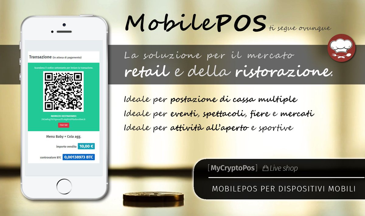 MyCryptoPos's tweet photo. Allarga i confini dei tuoi potenziali clienti iniziando ad accettare cryptovalute nella tua attività commerciale con #LiveShop di #MyCryptoPos.

La più completa soluzione in Italia per negozi e liberi professionisti 

Contattaci per l'attivazione del tuo account gratuito https://t.co/mgAoZ9IOoB