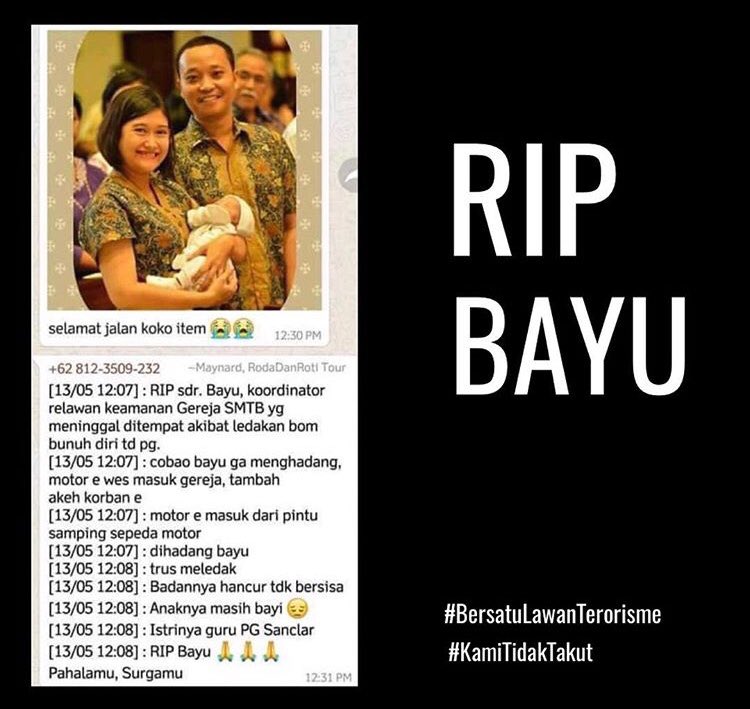 #RIPBayu
#KamiTidakTakut
#FuckTerorist
#KamiMuak