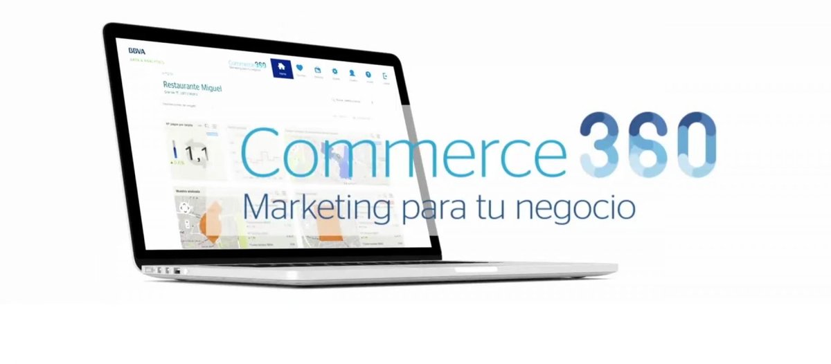 BBVASpark's tweet photo. ¿Una herramienta que te permita impulsar tu #negocio a través de tecnología #BigData? 🤔 Esto es #Commerce360, la herramienta web de @bbva que tiene como objetivo ayudar al desarrollo de las pymes: https://t.co/vDMmwOYmPJ https://t.co/tPmtx1GTDP