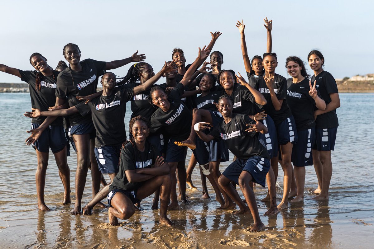 NBA_Africa's tweet photo. Yoga Time for our #NBAAcademy Africa Campers 🤸🏾♀️🤸🏾♀️🤸🏾♀️
If you're in Dakar, come watch them work today at African Renaissance Monument for the #SEEDHoopForum's All-Star Game today ! Tipoff at 3pm 🏀 https://t.co/70Jq74cOjB