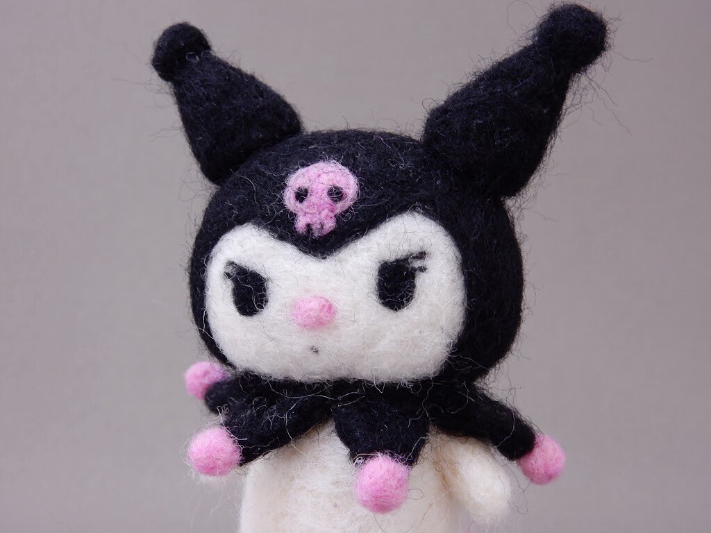 羊毛さん Twitterissa 羊毛フェルトでサンリオのクロミ 特徴のある目がうまく作れた 顔のバランスは重要 手芸 羊毛フェルト Handmaid Sanrio クロミ