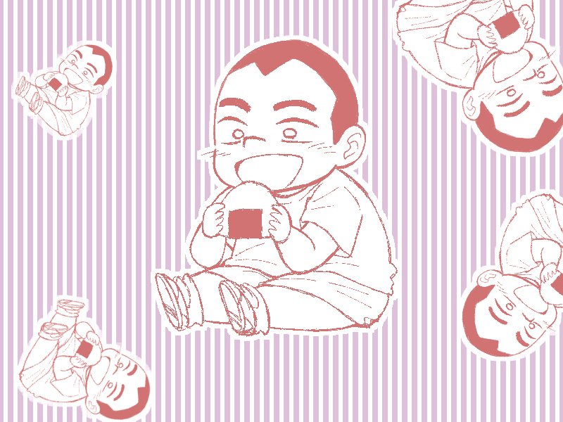 ここ数日の間に描いた、ミニキャラ元太くんと少女漫画風元太くん。 