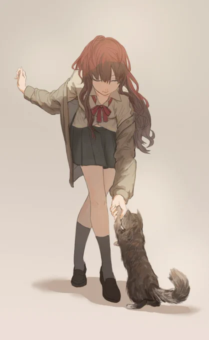 Dancing with cat 