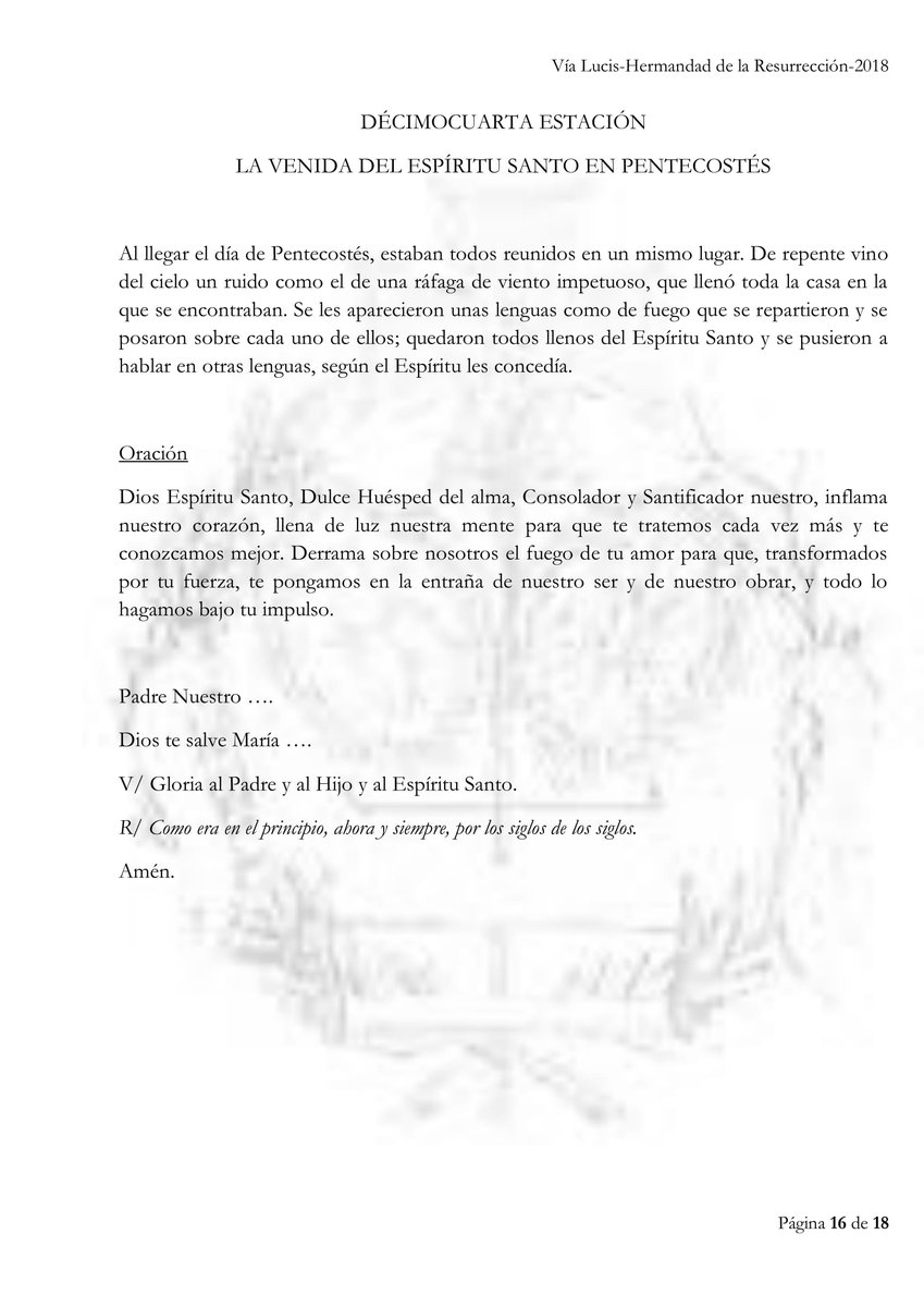 TEXTOS DEL VÍA LUCIS CON JESÚS RESUCITADO (V)