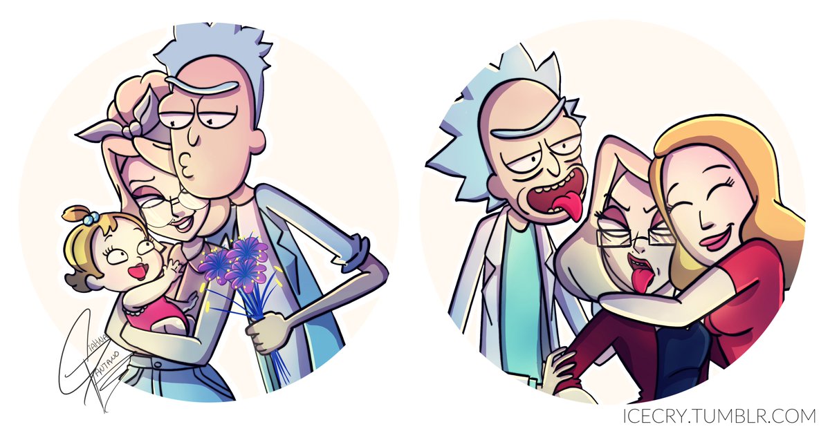 Please understand that when I started drawing Bonnie I never tried to push anything as canon to anyone. I just drew Beth’s Mom because I was missing mine. #rickandmorty #mothersday