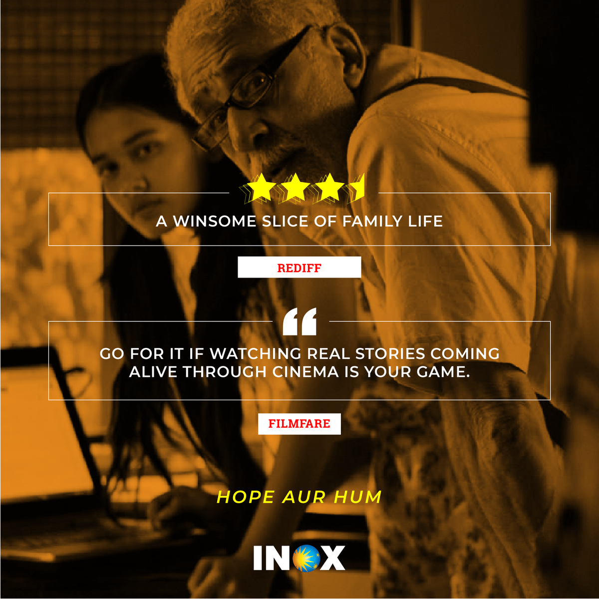 INOXMovies's tweet photo. This curious family's drama impressed a lot of us! How about you? If you haven't watched it yet then it is time to do so now. Book now: https://t.co/LVsQKwpy0z 
#HopeAurHum https://t.co/by9onUGElr