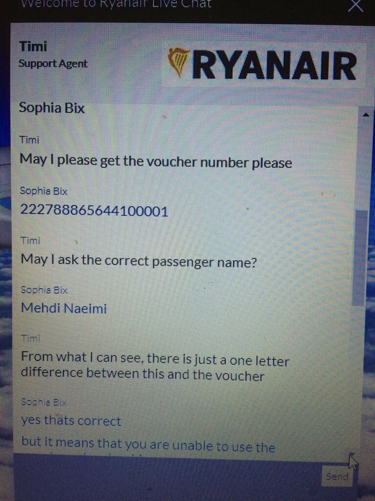 NaeimiMehdi's tweet photo. @Ryanair poor customer care https://t.co/sj8RtNbKNo