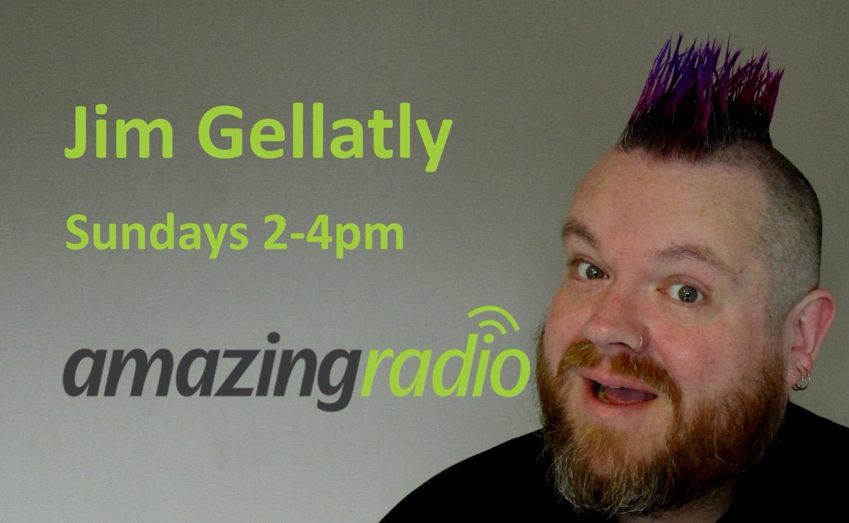 Coming up on @amazingradio I've got tracks from @waltdisco_ @echomach @wearevida @TheBlindersBand @fauvesband @ParliamoBand @TheAsuras @whitebearband @TheDunts @Lspace_band @Baltim0reband amazingradio.com/jimgellatly