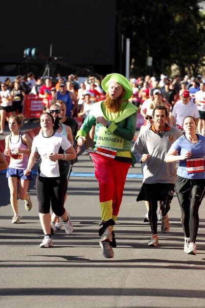 LarryLeprechau's tweet photo. So despite having 15 pints in me from Friday, I did complete the @parkrunIE around @MalahideCC yesterday morning just 7 seconds shy of my PB. Not the first time I have run in costume. #IREvPAK #sub28 https://t.co/5UVXCO2ISC