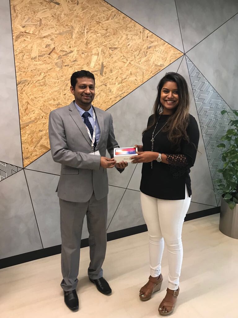 dxbontheblock's tweet photo. *ANNOUNCING OUR FINAL 3 WINNERS*
Congratulations to Dr Tanveer, @kgulechha and Akshat Sharma for being among the top 4 users of the Blocktech app @#FBSummit2018 winning an iPhone X📱Pictured with Conference Director @nisha_ramisetty
#DXBONTHEBLOCK https://t.co/CZ4FaEXQYi