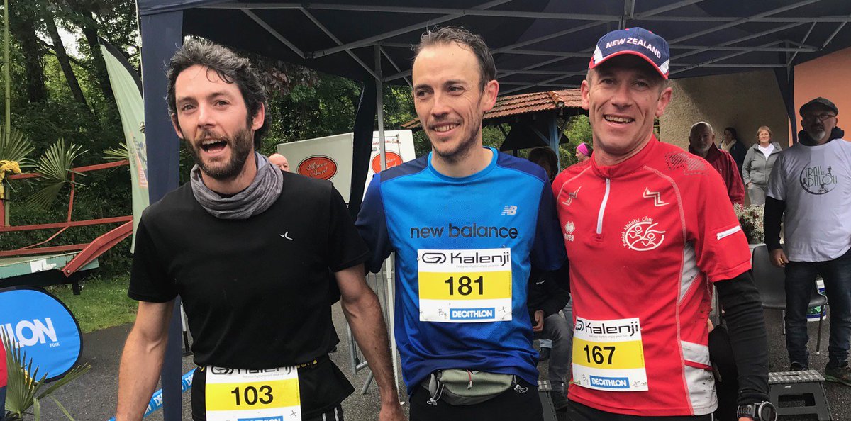 pacrunners's tweet image. Steph Cavalca, 3ème du trail de Dalou, 1er Master 1.